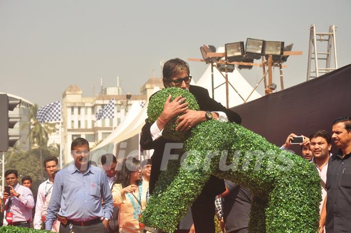 Amitabh Bachchan was snapped at the Promotions of Shamitabh at Mumbai International Motor Show 2015