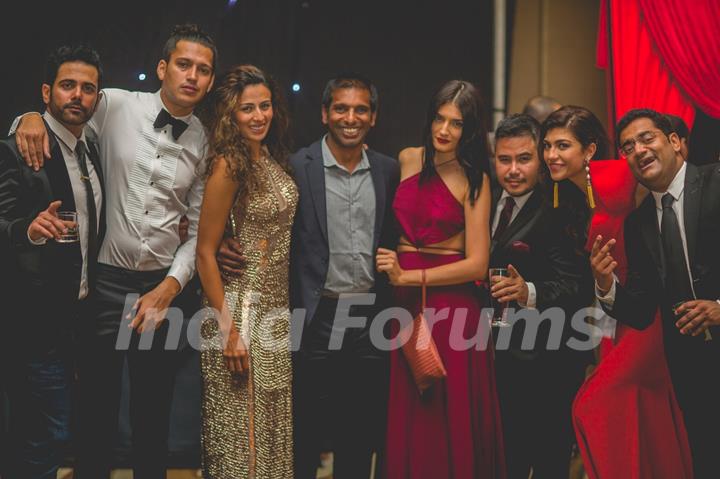 Archana Vijaya poses with her friends at her Wedding Party