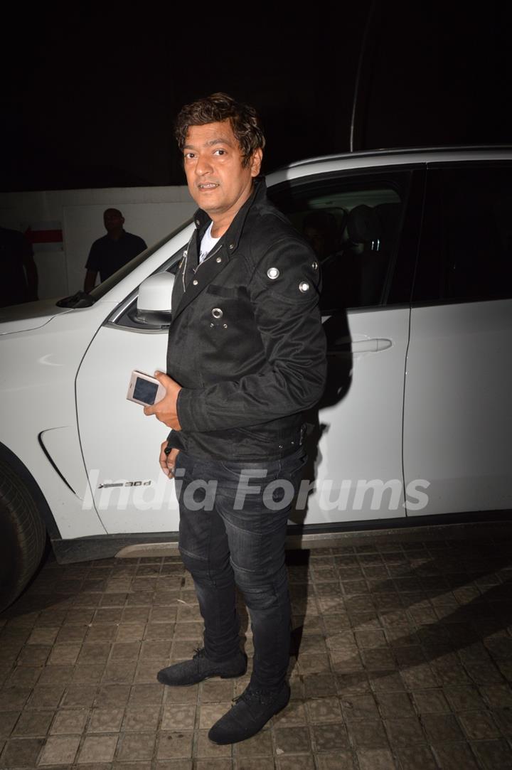 Aadesh Shrivastava poses for the media at the Special Screening of Shamitabh