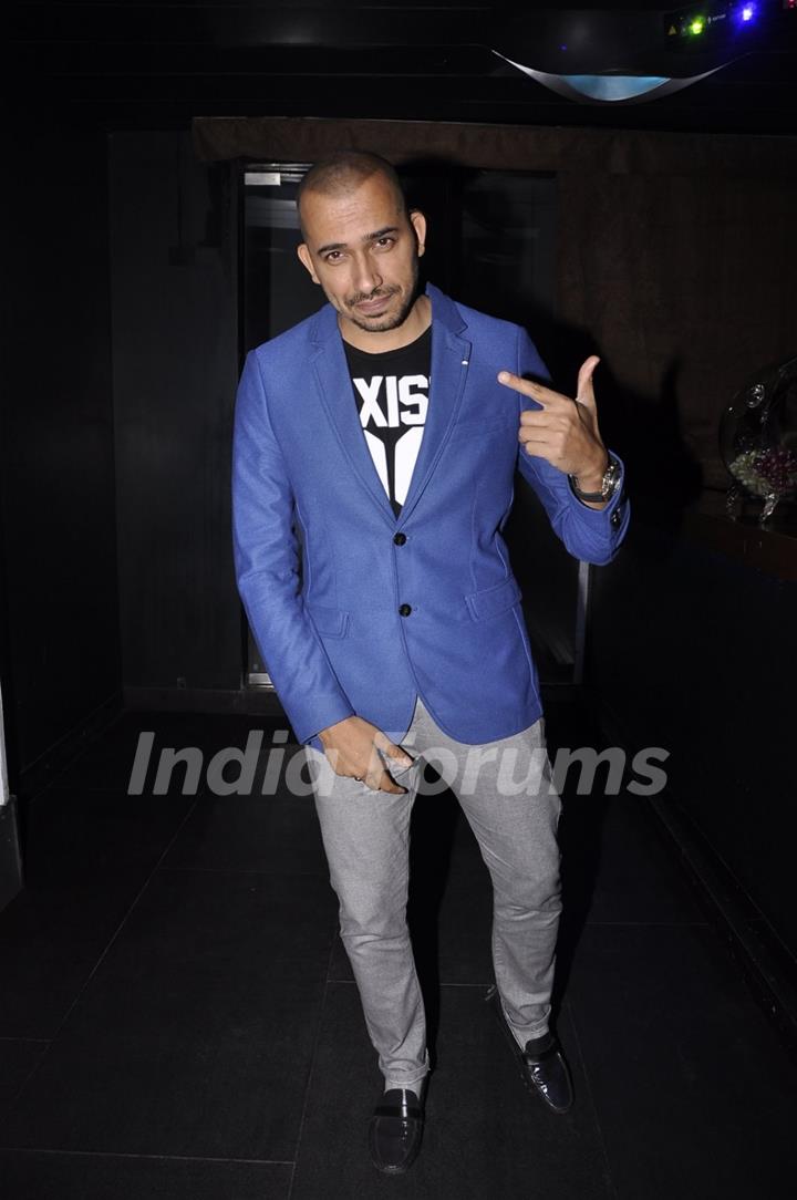 Ali Quli Mirza poses for the media at Pritam Singh's Bash