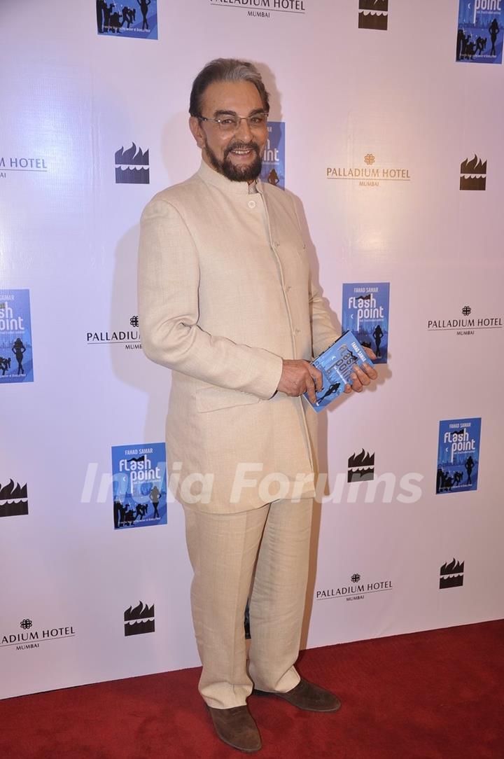 Kabir Bedi poses for the media at the Launch of Farhad Samar's Book 'Flash Point'