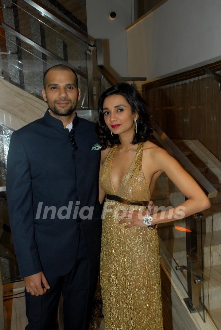 Ira Dubey poses with Neil Bhoopalam at Zoya Diamond Jewelry Show