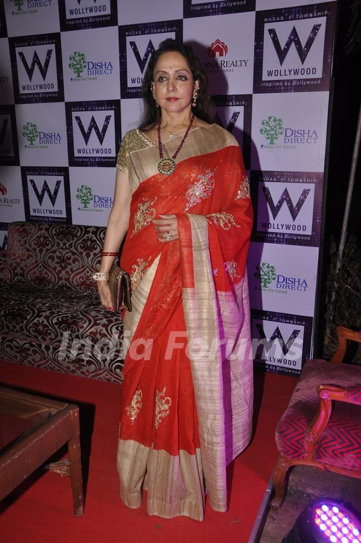 Hema Malini poses for the media at Wollywood Project's Success Bash