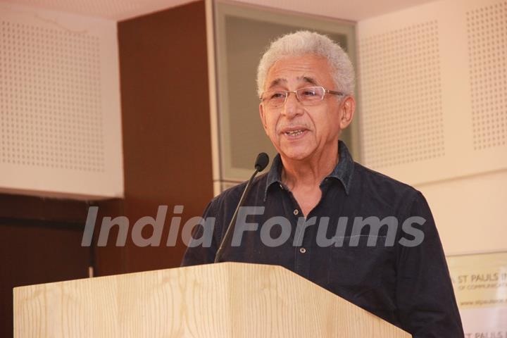 Naseeruddin Shah interacts with the audience at the Launch of Stpaulsice.com