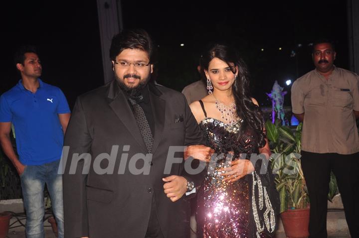 Smita Thackerey's Son with his wife at their Wedding Reception