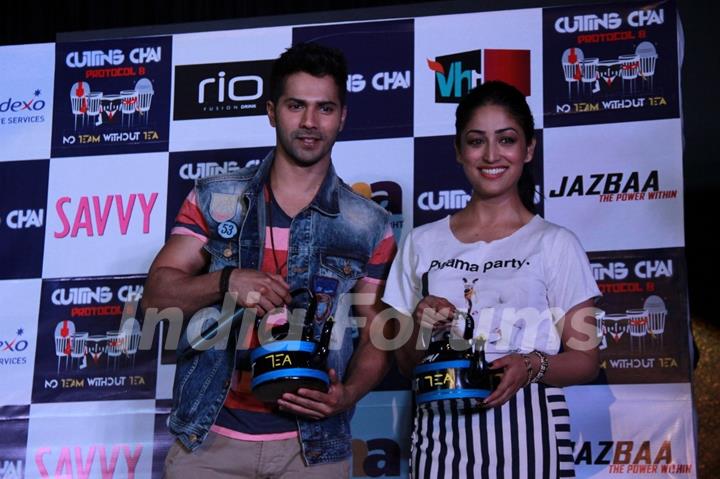 Varun and Yami at the Promotions of Badlapur