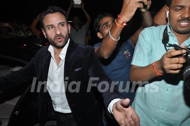 Saif Ali Khan was snapped at Randhir Kapoor's Birthday Dinner