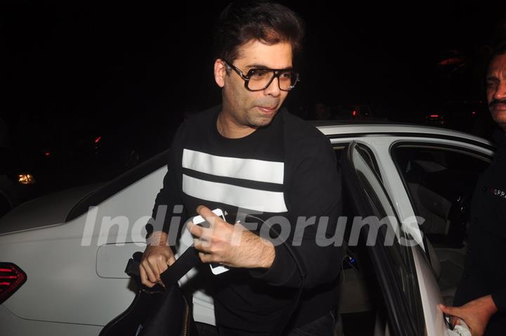 Karan Johar was snapped at Zoya Akhtar's Birthday Bash