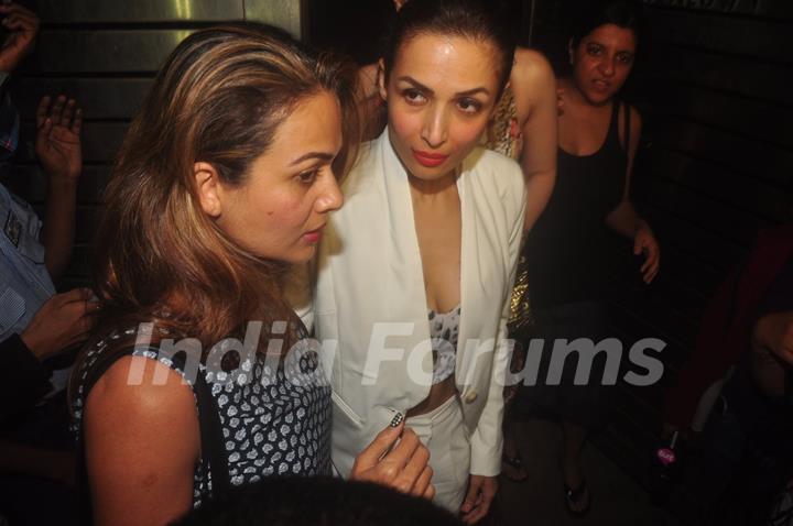 Malaika Arora Khan and Amrita Arora were snapped at Zoya Akhtar's Birthday Bash