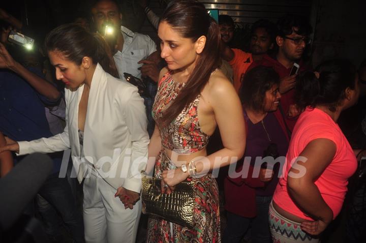 Kareena Kapoor and Malaika Arora Khan were snapped at Zoya Akhtar's Birthday Bash