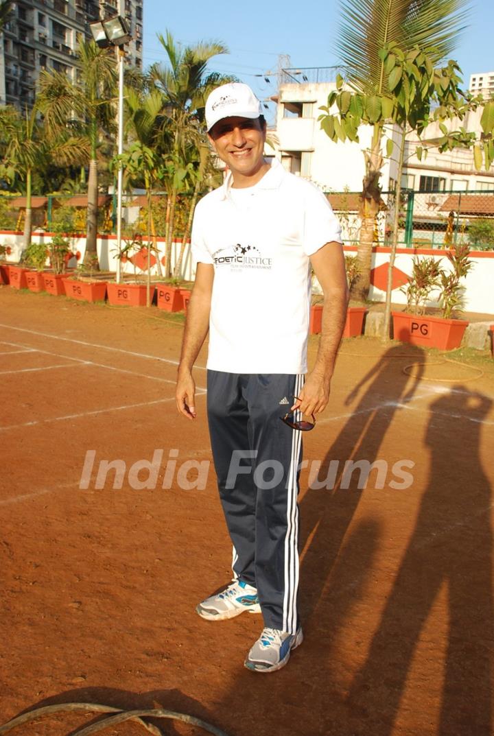 Jiten Lalwani poses for the media at Cricket for Peace