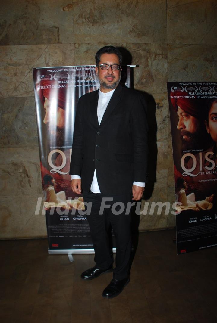 Anup Singh poses for the media at the Special Screening of Qissa