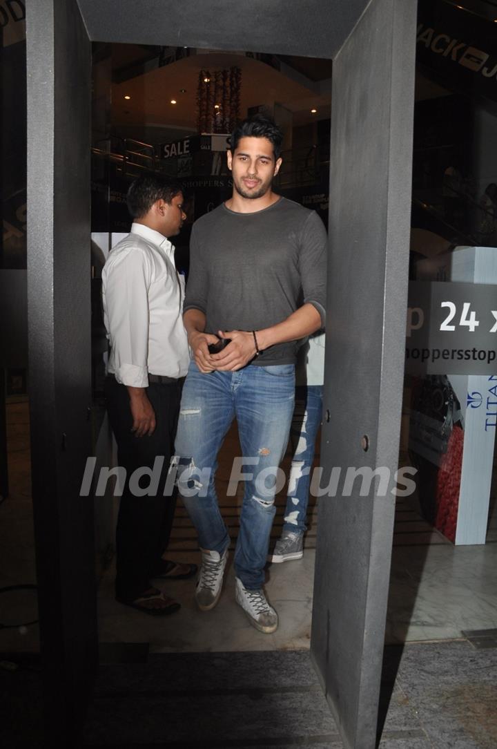 Sidharth Malhotra was snapped at PVR