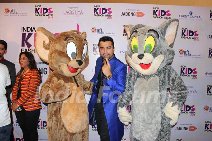 Ajaz Khan poses for the media at India Kids Fashion Week 2015