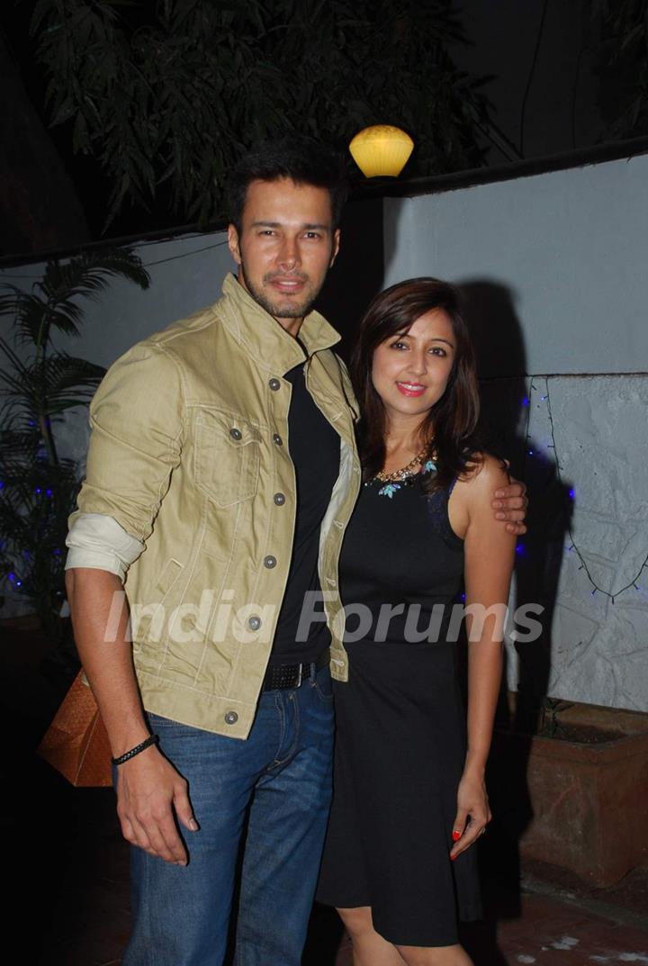 Rajneesh Duggal with his wife at Gurmeet Choudhary's Birthday Bash