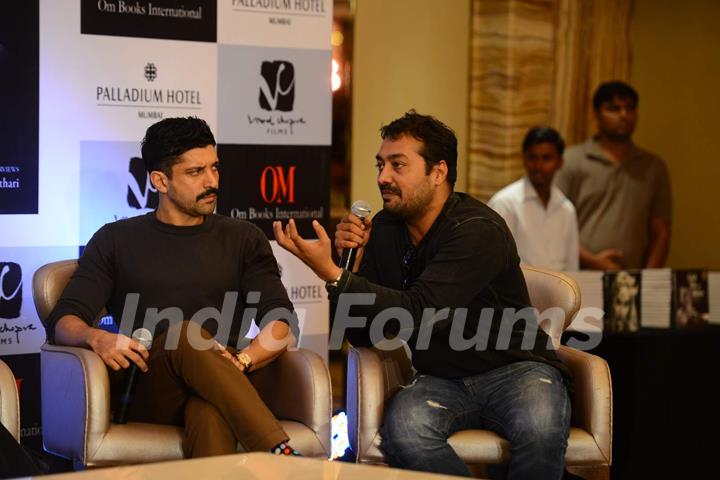 Anurag Kashyap was snapped interacting at Dinesh Raheja and Jeetendra Kothari's Book Launch