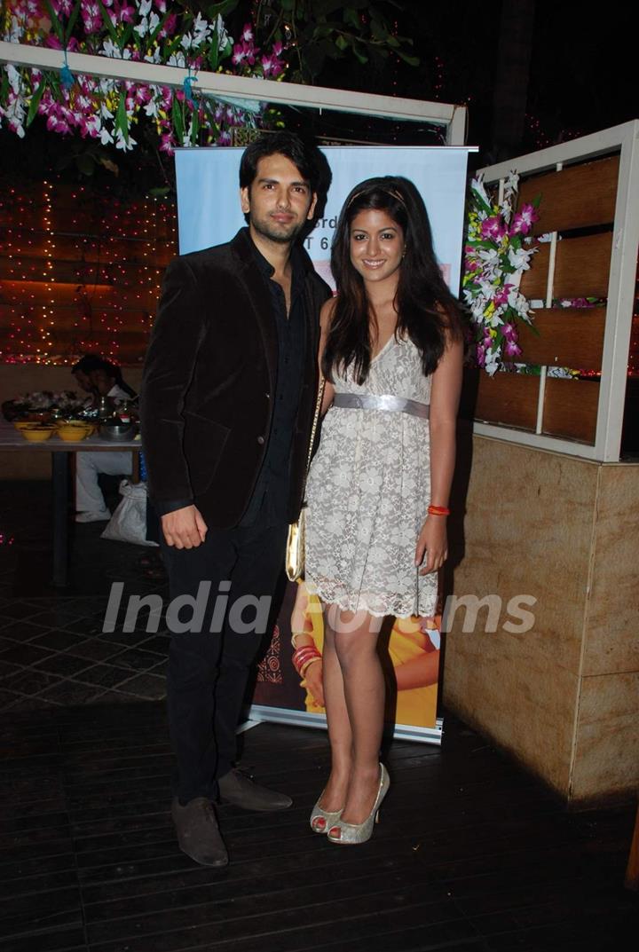 Rahul Sharma and Ishita Dutta pose for the media at the Launch of Servicewali Bahu