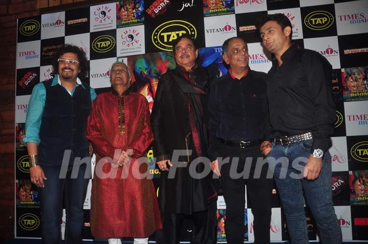 Celebs pose for the media at Sonu Nigam and Bickram Ghosh's Album Launch