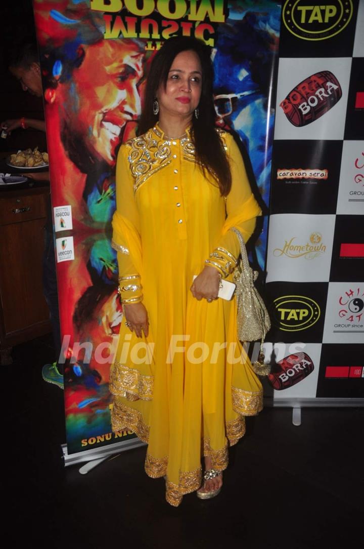 Smita Thackarey poses for the media at Sonu Nigam and Bickram Ghosh's Album Launch