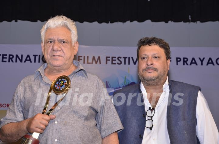 Om Puri and Tigmanshu Dhulia were snapped at the IFFP 2015 Award Ceremony