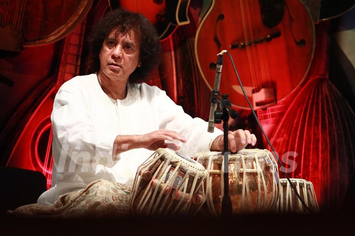 Zakir Hussain performs at the Birthday Anniversary Celebration of Mandolin Shrinivas