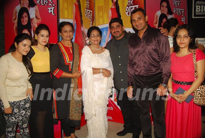 Celebs pose for the media at the Launch of Tere Sheher Mein