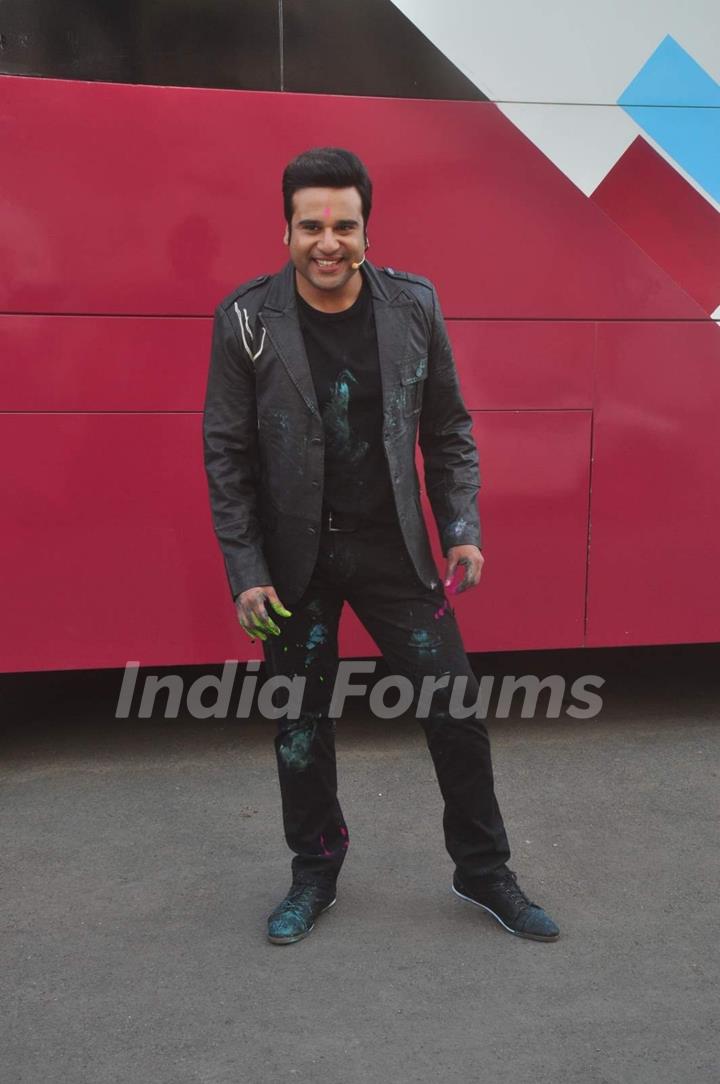 Krushna Abhishek poses for the media at the launch of Killer Karaoke