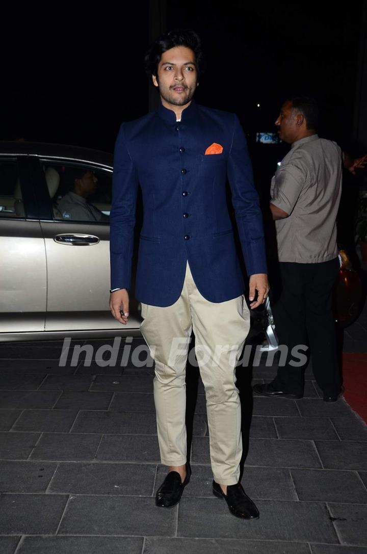 Ali Fazal poses for the media at Tulsi Kumar's Wedding Reception