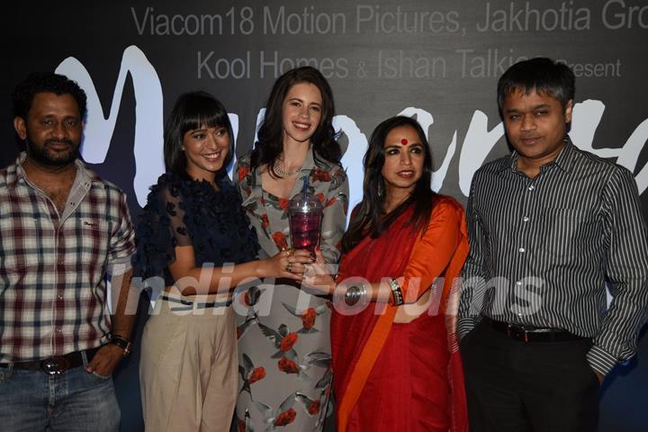 Team poses for the media at the Trailer Launch of Margarita, with a Straw