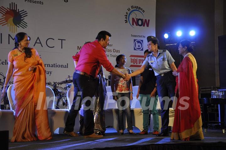 Anu Malik greets a guest at IMC Ladies Wing Event