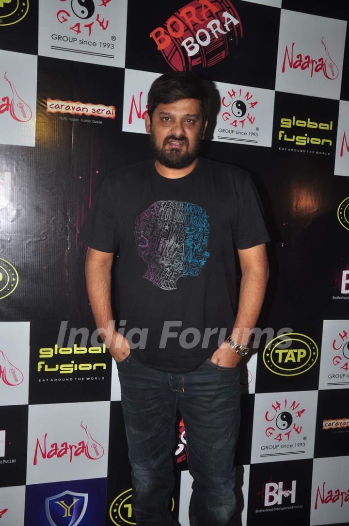 Wajid Ali poses for the media at Ankit Tiwari's Birthday Bash