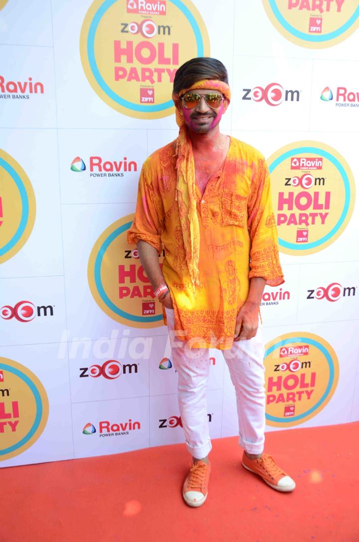 Vishal Singh poses for the media at Zoom Holi Bash