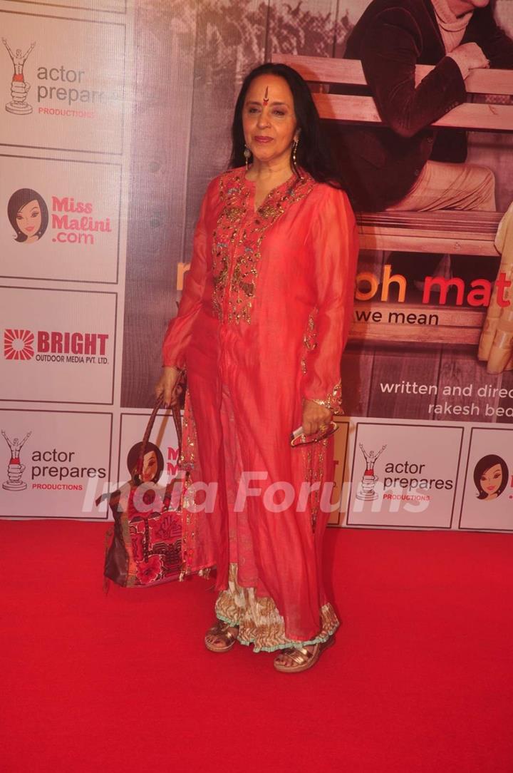 Ila Arun poses for the media at the Premier of the Play Mera Woh Matlab Nahi Tha