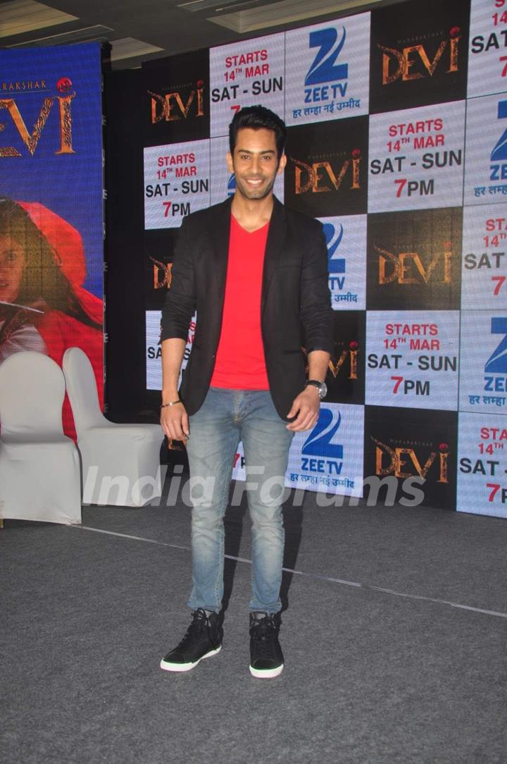 Sahil Uppal poses for the media at the Launch of Maharakshak Devi