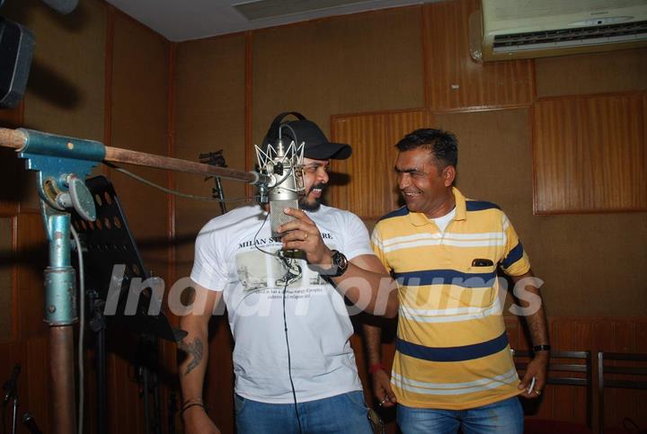 Sreesanth at the Sound Recording of Woh Kaun Thi