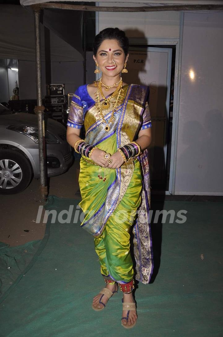 Sonalee Kulkarni was seen at the Zee Marathi Gaurav Awards