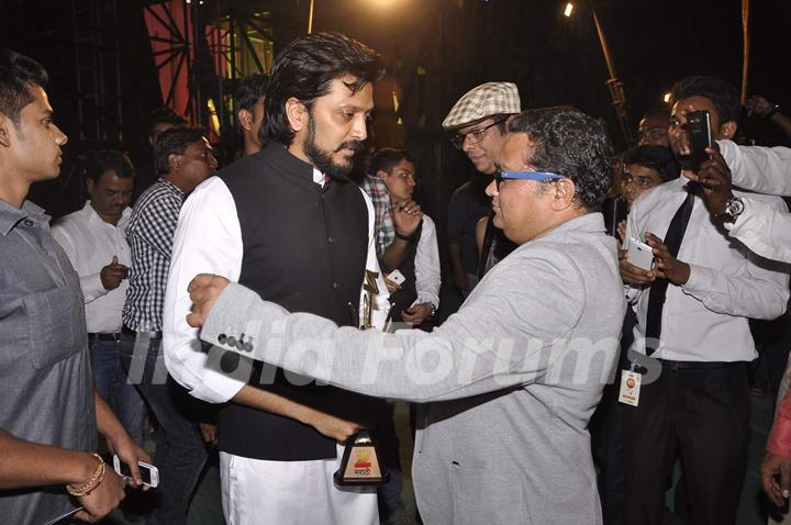 Riteish Deshmukh was seen at the Zee Marathi Gaurav Awards