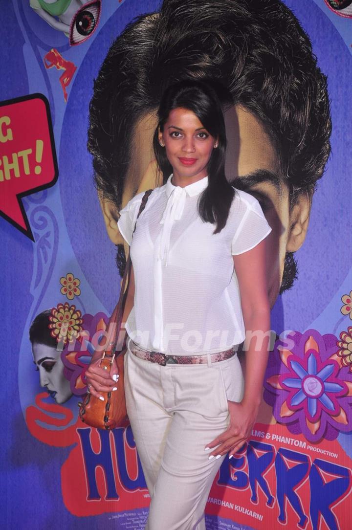 Mugdha Godse poses for the media at the Premier of Hunterrr