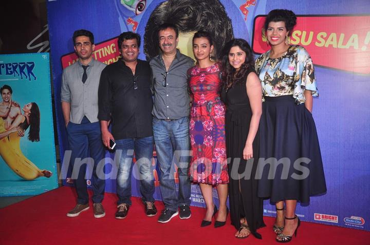 Team poses with Rajkumar Hirani at the Premier of Hunterrr