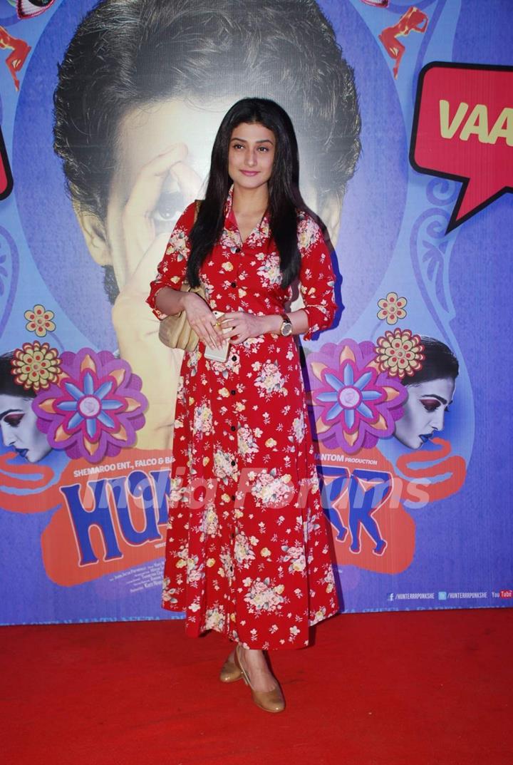 Ragini Khanna poses for the media at the Premier of Hunterrr