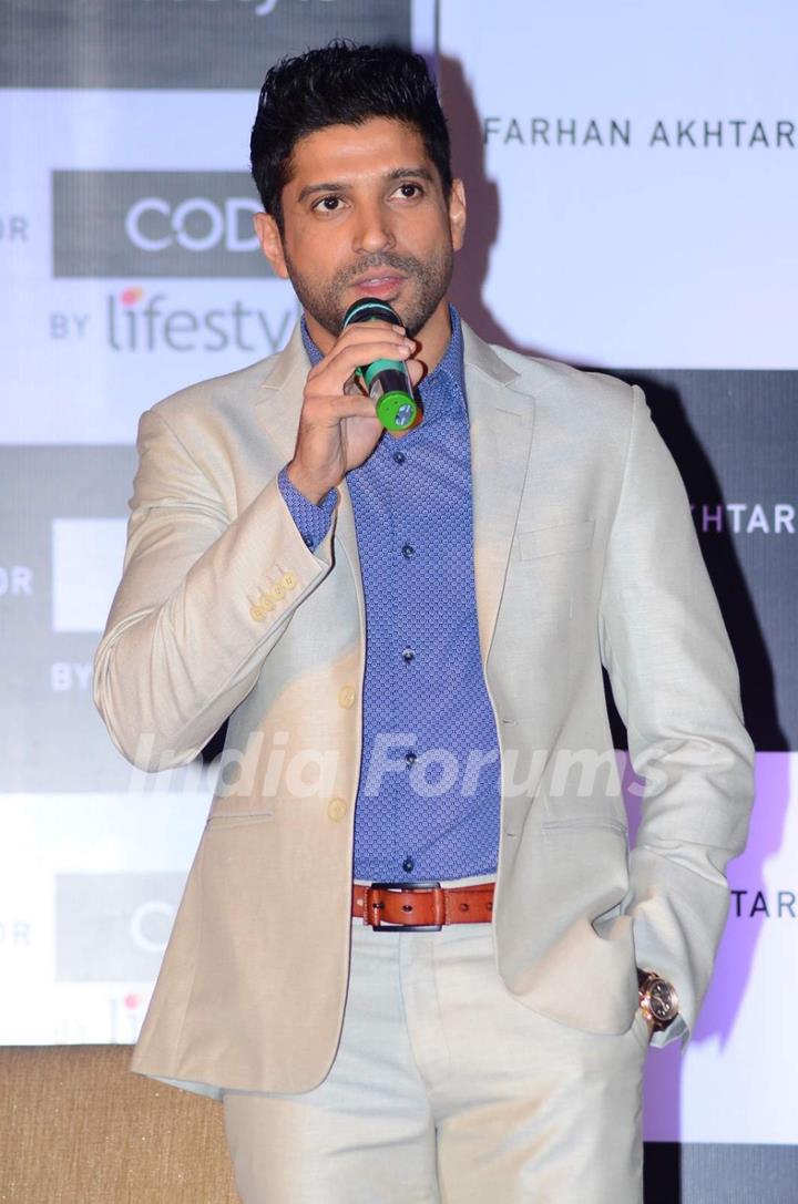 Farhan Akhtar interacts with the audience at the Launch of Code for Lifestyle