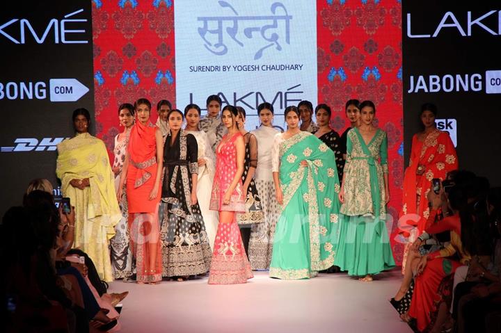 Yogesh Chaudhary's show at the Lakme Fashion Week 2015 Day 1