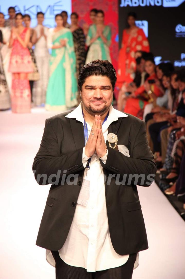 Yogesh Chaudhary showcases his collection at the Lakme Fashion Week 2015 Day 1