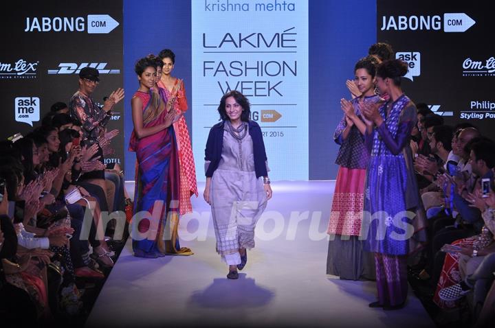 Krishna Mehta's show at the Lakme Fashion Week 2015 Day 1