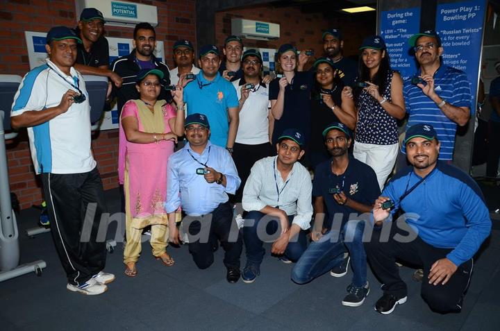 Zaheer Khan poses with the members at a Sports Event