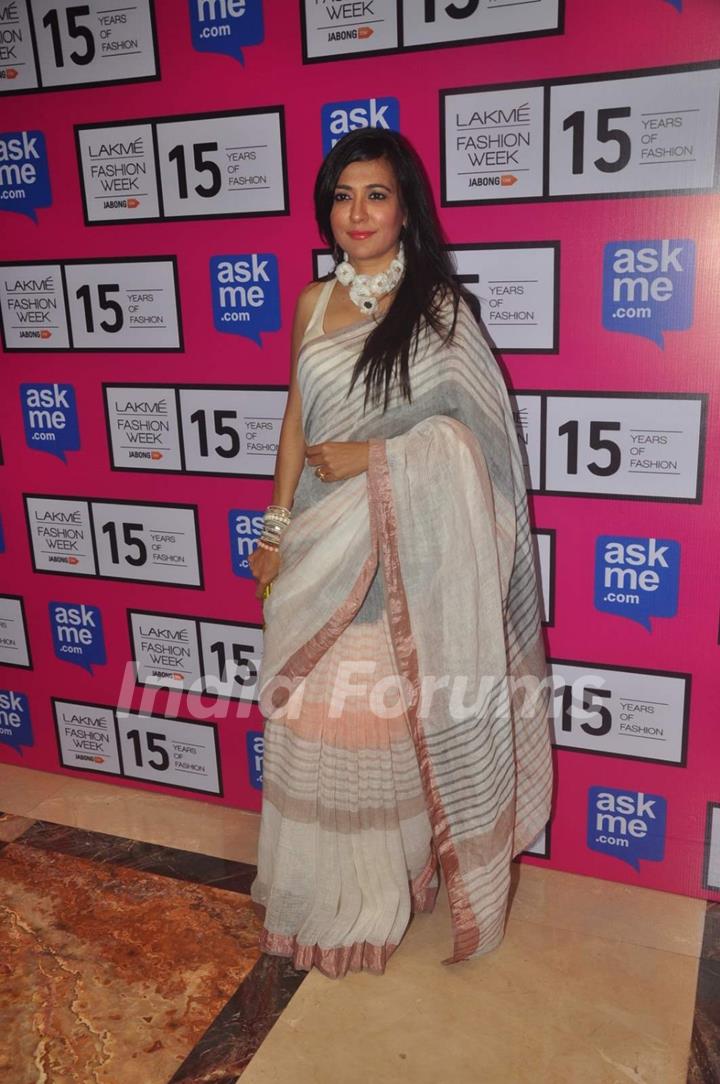 Mini Mathur at the Lakme Fashion Week 2015 Day 2