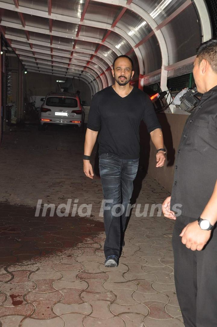 Rohit Shetty poses for the media at Karim Morani's Birthday Bash