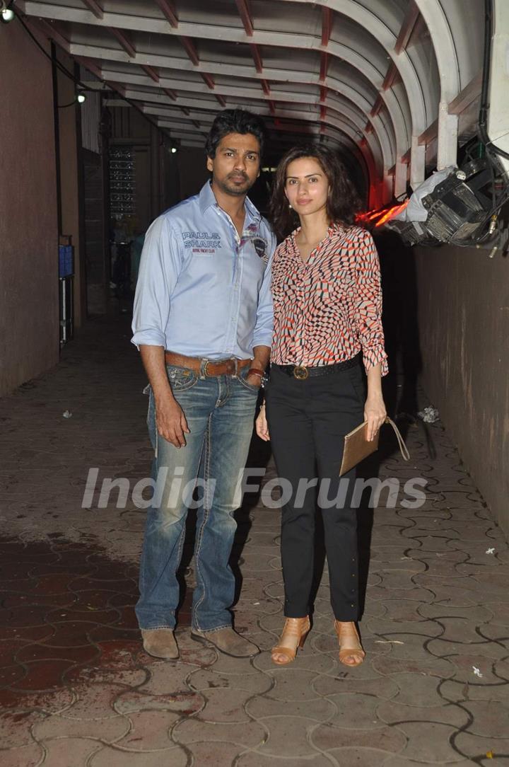 Nikhil Dwivedi poses for the media at Karim Morani's Birthday Bash