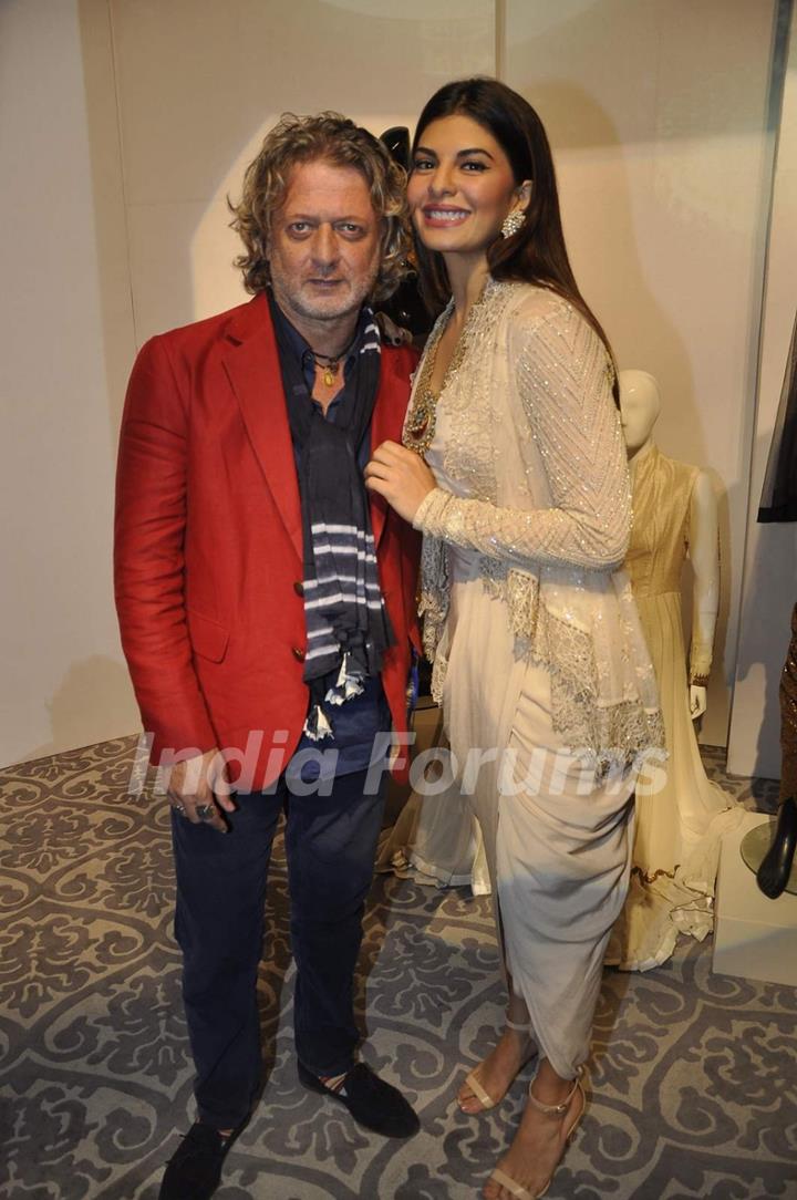 Jacqueline Fernandes and Rohit Bal at the Grand Finale of Lakme Fashion Week 2015