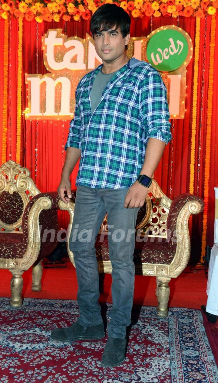 R. Madhavan poses for the media at the Poster Launch of Tanu Weds Manu Returns